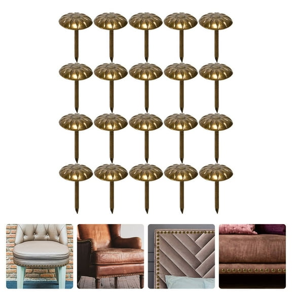 LOLIPPYY Antique Coffee Upholstery Tacks Iron Decorative Nail Heads for Furniture Decoration 200pcs