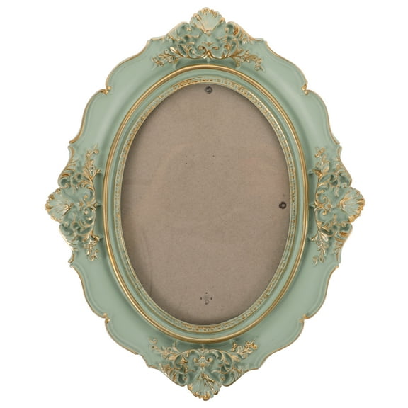 LOLIPPYY Vintage Ornate Oval Resin Photo Frame Rustic Retro Style for Wall and Tabletop Display European Home Decor for Weddings and Special Events