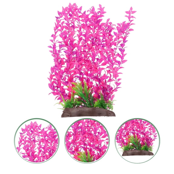 LOLIPPYY Aquarium Decor Ornaments Plastic Ornate Elements Rosy for Pet Habitat 1 Set