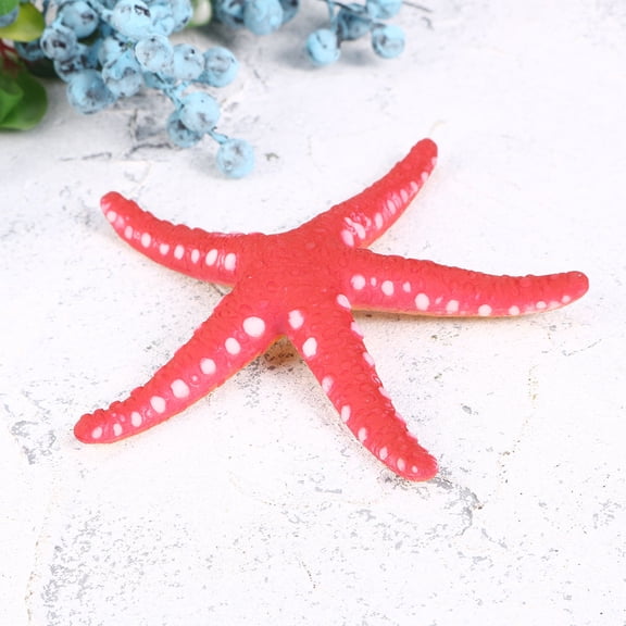LOLIPPYY Aquarium Decoration Ornaments Artificial Star Ornament Plastic Red 1Pack