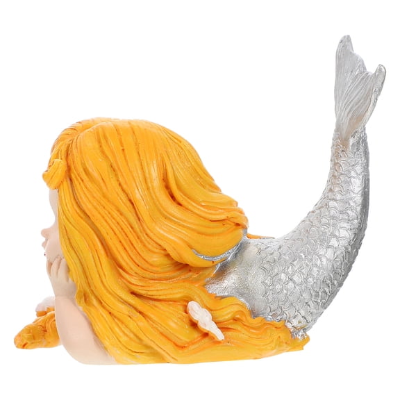 LOLIPPYY Mermaid Aquarium Figurine Resin Craft Fish Decoration for Home Desktop Bonsai Display Ornament