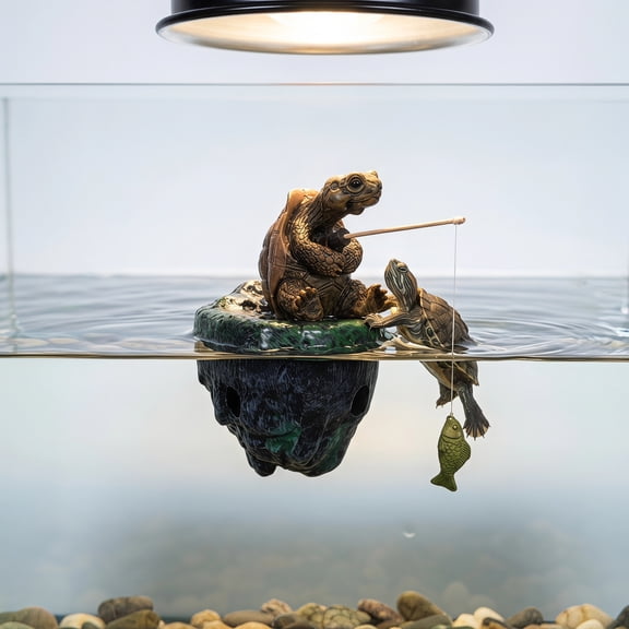 LOLIPPYY Aquatic Tank Floating Island Accessory with Stable Platform for Turtle Basking