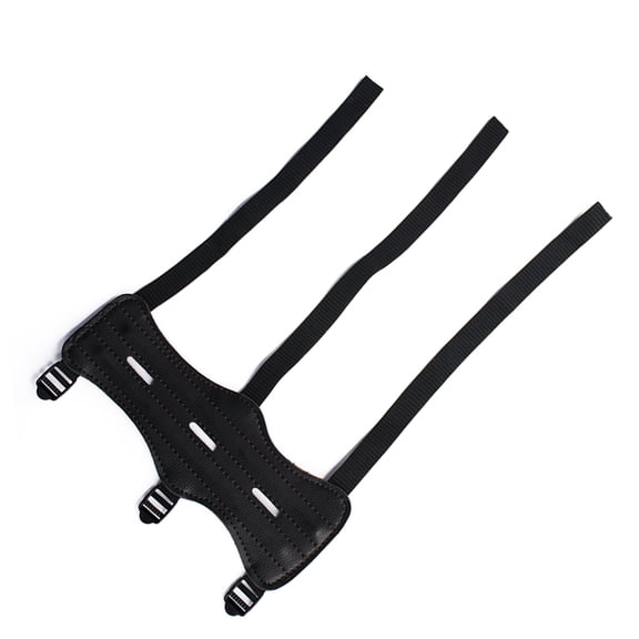 LOLIPPYY Archery Accessories Black Arm Guard with Adjustable Straps Soft Durable Material