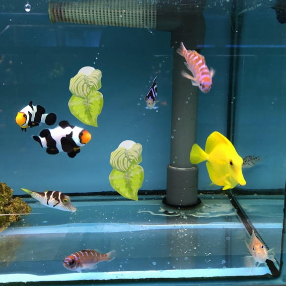 LOLIPPYY Green Plastic Betta Leaf Bed for Aquarium Spawning, Resting, and Fish Decoration