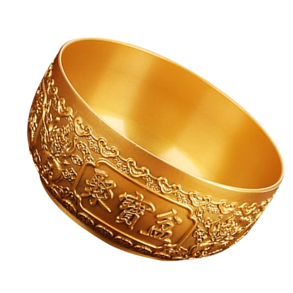 LOLIPPYY Artistic Brass Treasure Basin Bowl with Three Dimensional Relief Design