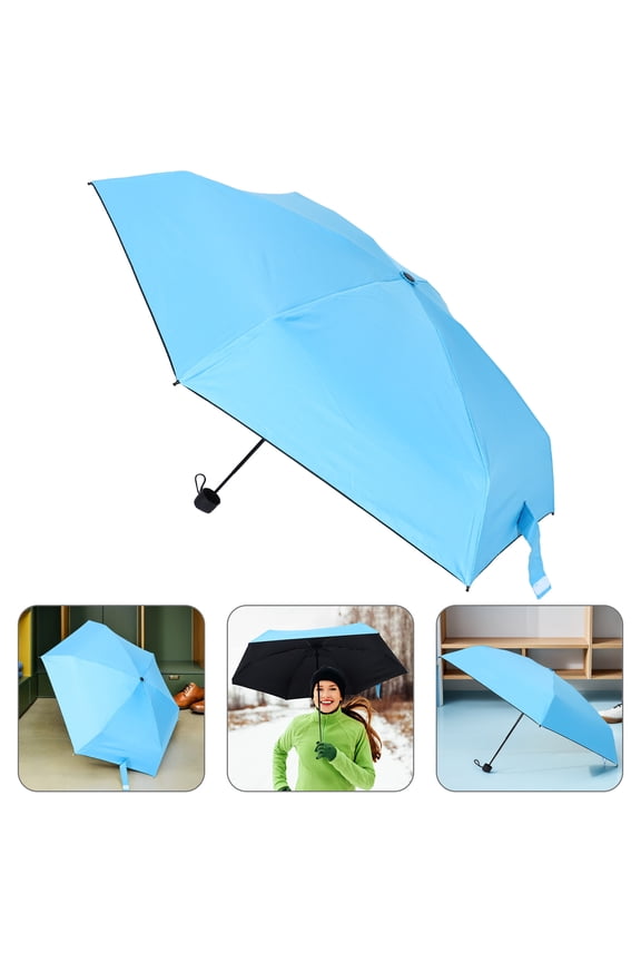 Foldable Transparent Compact Umbrella, Stylish and Rain for Outdoor Use