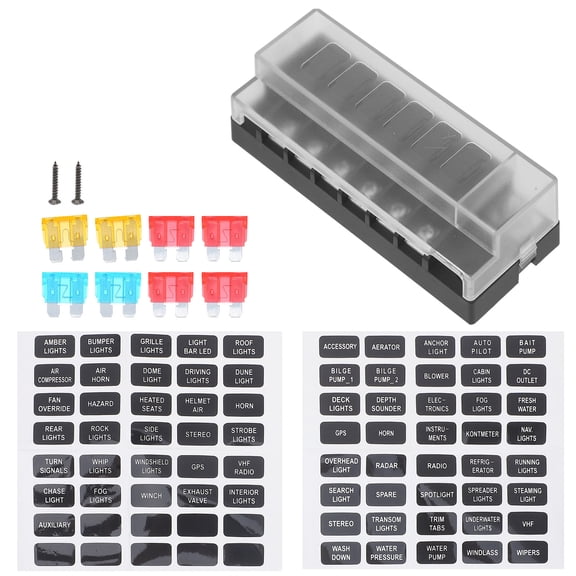 LOLIPPYY Assorted Automotive Fuse Kit 1 Set PBT Fuse Block With Relay For Electrical System Safety