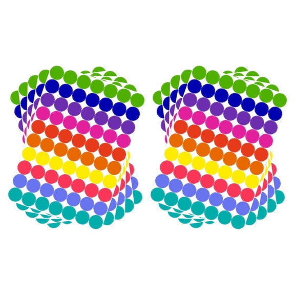 LOLIPPYY Assorted Color Adhesive Dot Stickers for Decor 10 Sheets Coated Paper SelfAdhesive 1 Inch