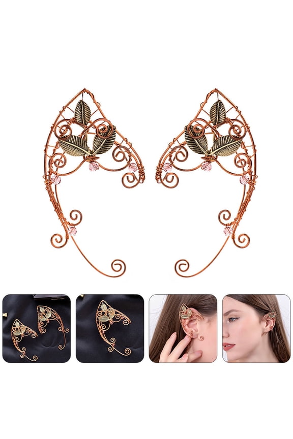 Assorted Color Alloy Ear Clip forWomen's NonPiercing Elves Ear Cuff Costume Accessories Size 1 Pair