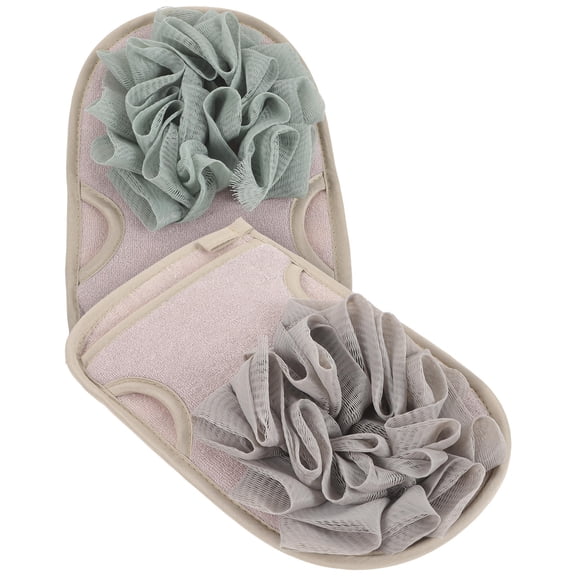 LOLIPPYY 2-Piece Set Assorted Mitt Body Scrubber for Home Use, Polyester Material with Strong Cleaning Friction