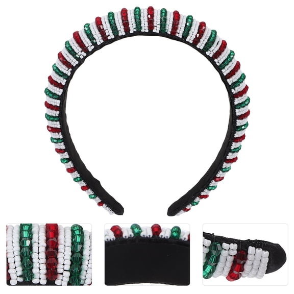 LOLIPPYY Assorted Color Christmas Headwear Beaded Hair Accessory Lightweight Holiday Hair Ornament