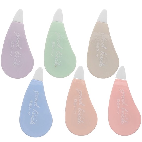 LOLIPPYY Assorted Color Cute Correction Tape 6Pcs for Students Daily Use Ergonomic Design Smooth Writing Experience