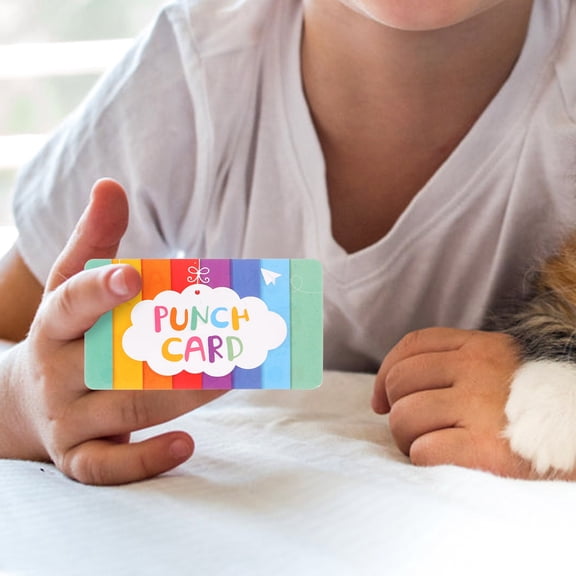 LOLIPPYY Assorted Color Encouragement Punch Cards Multipurpose Reward Cards for Behavior Incentives
