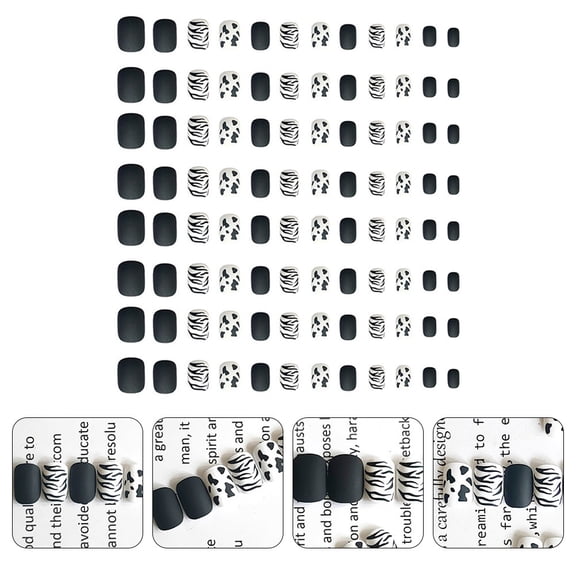 LOLIPPYY Coffin Nails Easy to Stick and Remove for DIY Nail Art 48Pcs