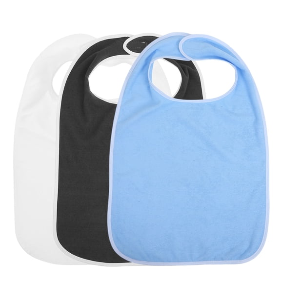 LOLIPPYY Assorted Color Microfiber Adjustable Adult Bib Scarf for Elderly Comfortable Waterproof Dining Clothing Protectors 3pcs