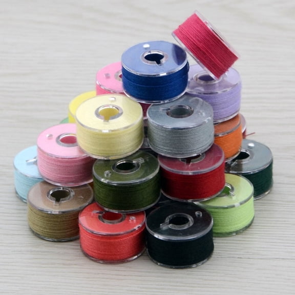 LOLIPPYY Assorted Color Sewing Bobbin Thread Set for Sewing Machines with 36 Textile Yarn Spools and Storage Case