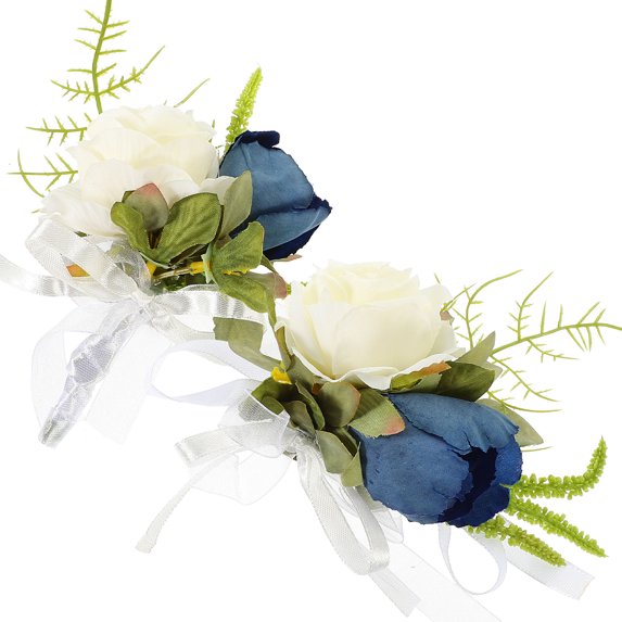 LOLIPPYY Silk Flower Wrist Corsage Set in Assorted Colors for Women, Perfect Wedding Day Decoration