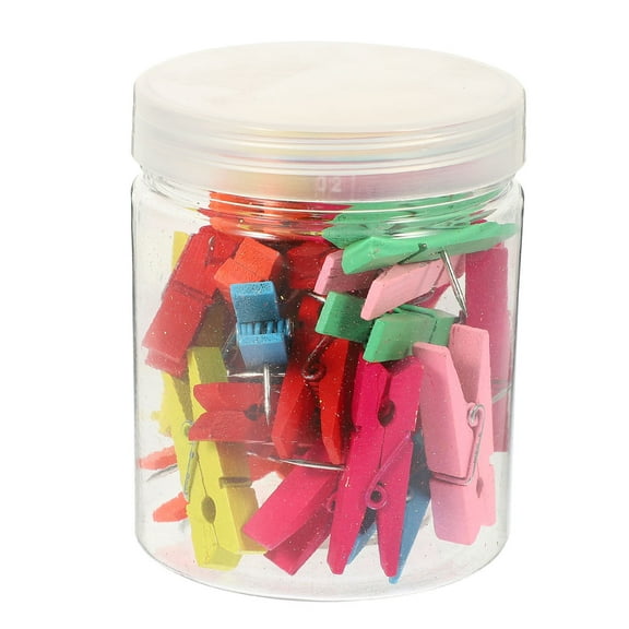 LOLIPPYY Assorted Color Stainless Steel Photo Clips for Classroom Decor and Fixing Small Items 30 Count