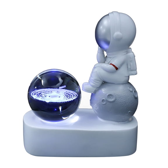 LOLIPPYY Astronaut Crystal Ball Ornament Creative Design White 1Set