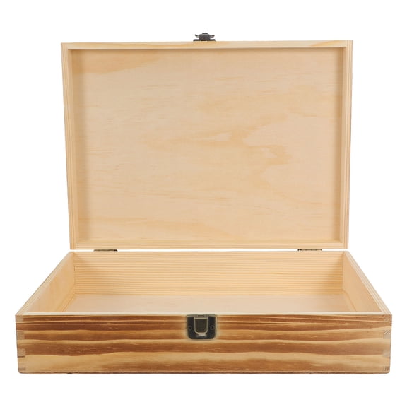 LOLIPPYY Audio Cassette Tape Storage Case Wooden Box with Lid Coffee Color for Home Display