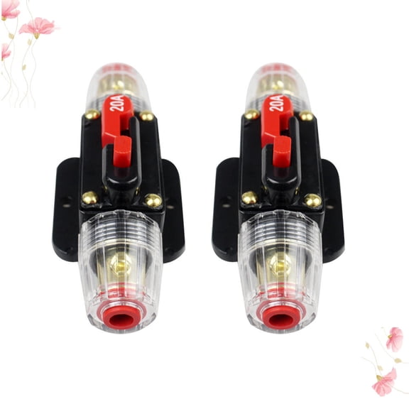 LOLIPPYY Auto Circuit Breaker for Car Use with Reset Switch and Test Button Multi Plastic and Metal Fits Up to 4 Gauge Wire 30A