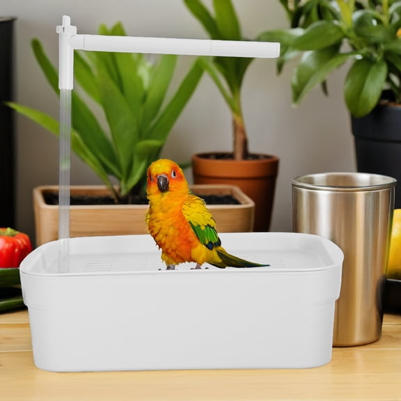LOLIPPYY Automatic Bird Bath with Ultra- for Parakeets and Cockatiels, Indoor Bathtub