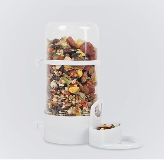 LOLIPPYY Automatic Feeder for Bunnies and Hamsters 1Set Plastic White