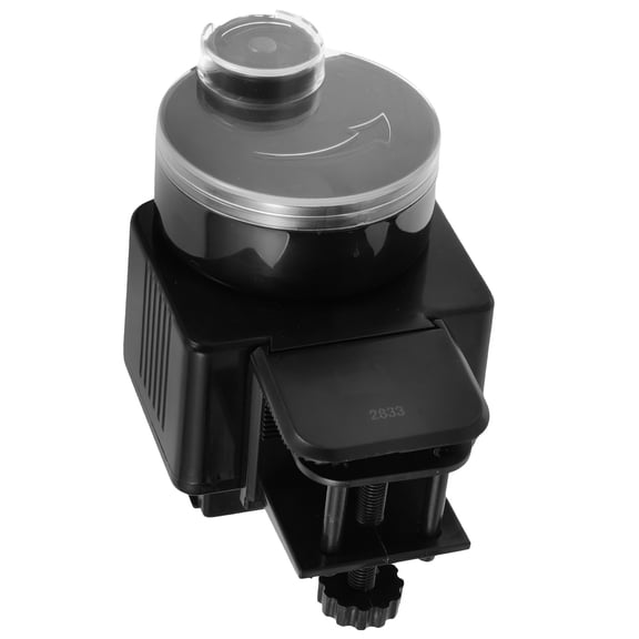 LOLIPPYY Automatic Fish Feeder for Pond and Small Tank Black Electric Timer Feeder for Aquarium