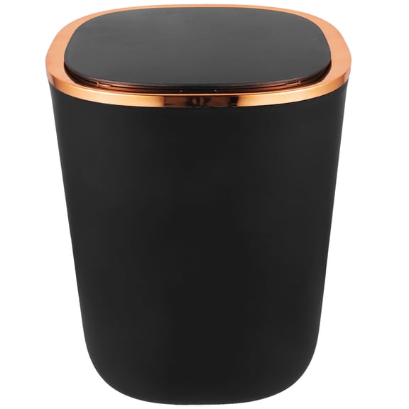 LOLIPPYY 2.5 Gallon Automatic Motion Sensor Trash Can, Black PVC Smart Garbage Bin for Home Use