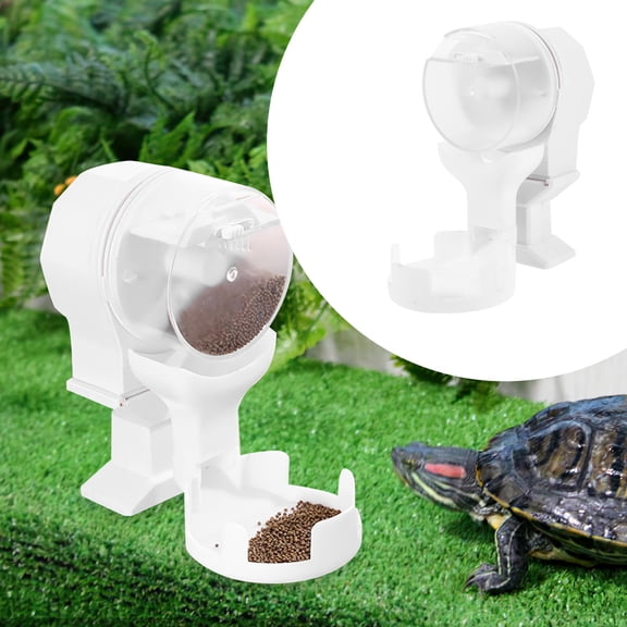 LOLIPPYY Automatic White Plastic Reptile Water Feeder with Transparent Body for Easy Monitoring and Stable Feeding