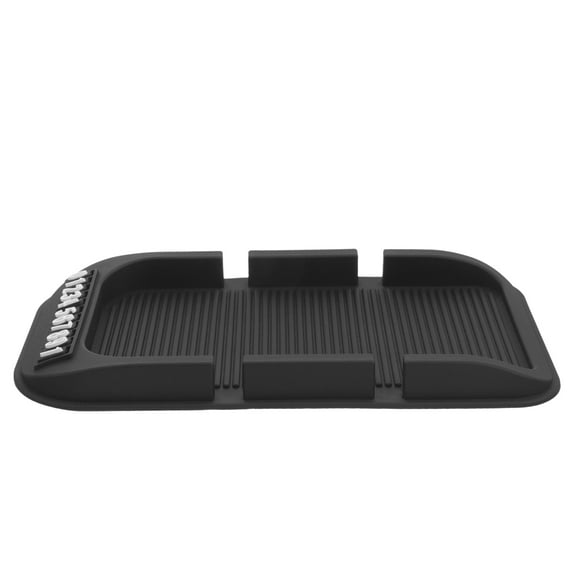 LOLIPPYY Automotive Dashboard Tray Black PVC Non-slip Mat for Keychains 1Pack
