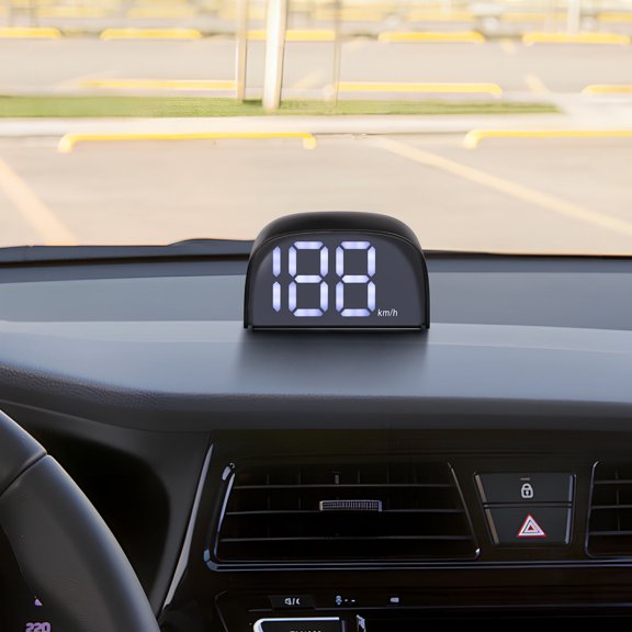 LOLIPPYY Digital Dashboard Speedometer with Angle Adjustment, Black ABS Speed Meter for Drivers, 1 Piece