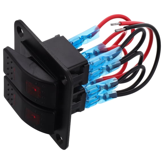 LOLIPPYY Aluminum Marine Switch Panel, Red LED, Waterproof, Easy Installation