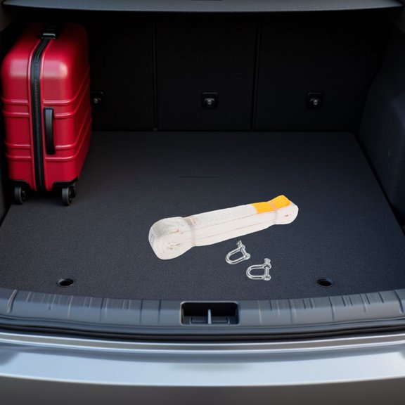 LOLIPPYY Automotive Towing Rope with Durable Abrasion Resistant Textile for Car Trailer Use