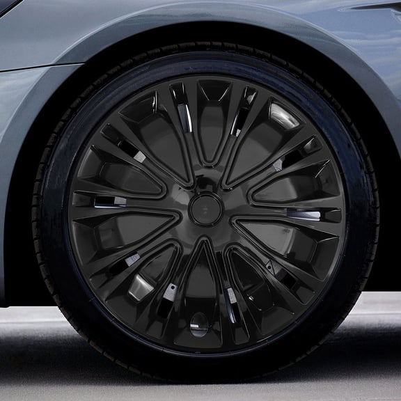 LOLIPPYY Automotive Wheel Hub Covers Black 13 Inch Decorative Hub Caps for Car Use