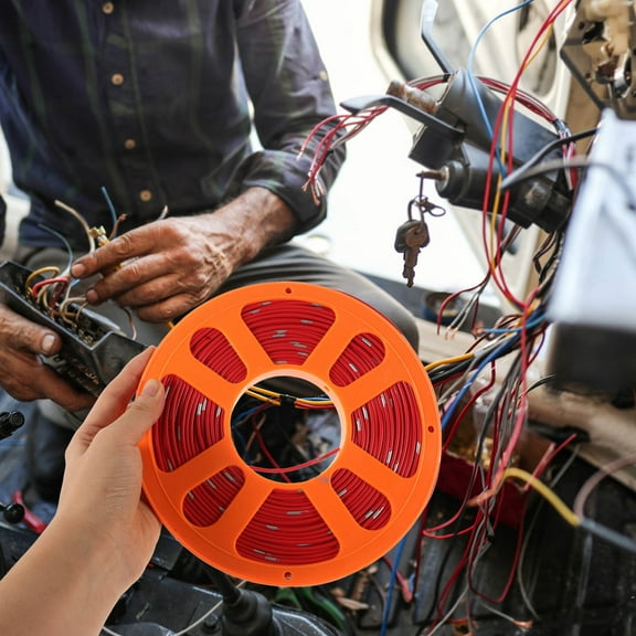 LOLIPPYY Automotive Wire Red for Car Use with Stable Current Transmission and Enhanced Safety Insulated Auto Wiring