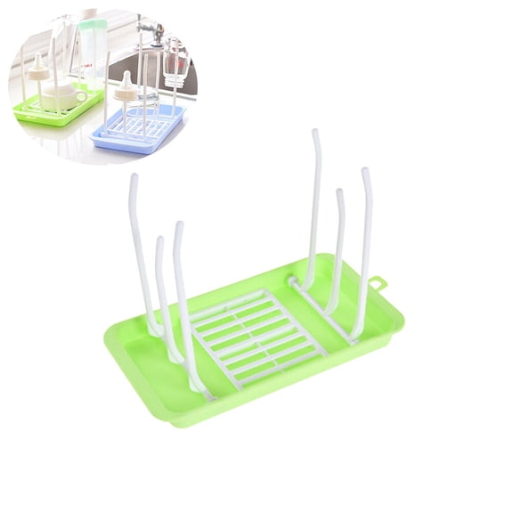 LOLIPPYY Baby Bottle Drying Rack Foldable Green 1Set for Home Use and Baby Care