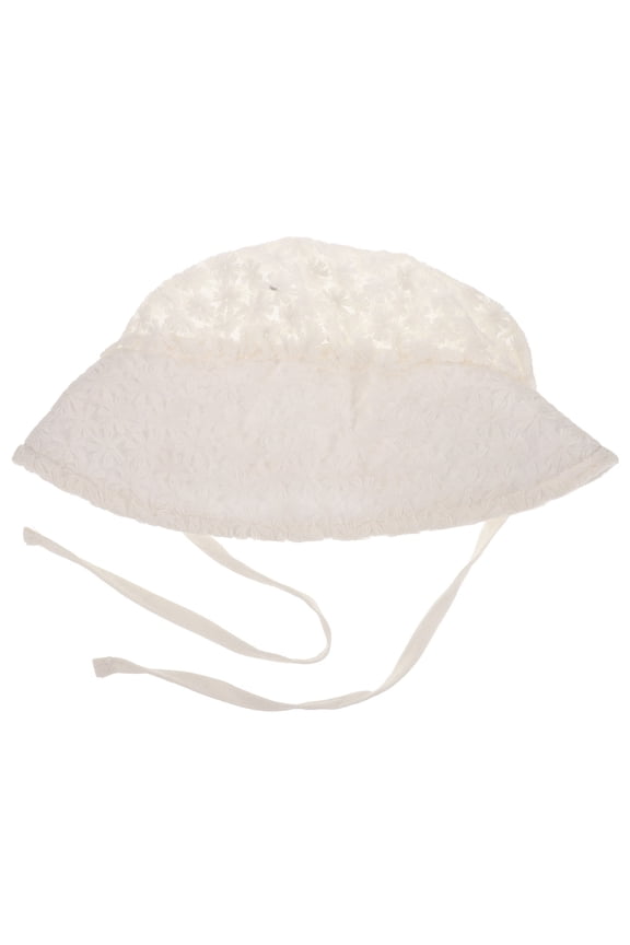 Baby Summer Hat White Wide Brim Princess Hat Outdoor Activities 1Pcs