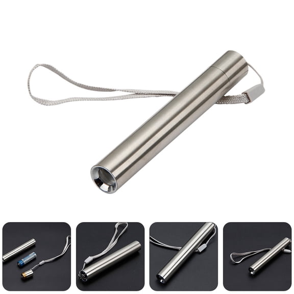 LOLIPPYY Back to School 1Pc Fluorescent Agent Detection Lamp Stainless Steel Inspection Light Silver