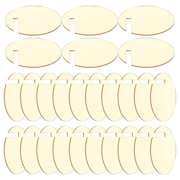 LOLIPPYY Back to School 30pcs Golden Acrylic Wedding Glass Markers Drink Identification for DIY Weddings