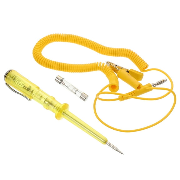 LOLIPPYY Back to School Automotive Electrical Tester Test Light Yellow Portable Design For Mechanics 1Pack 5.7*0.6*0.6in