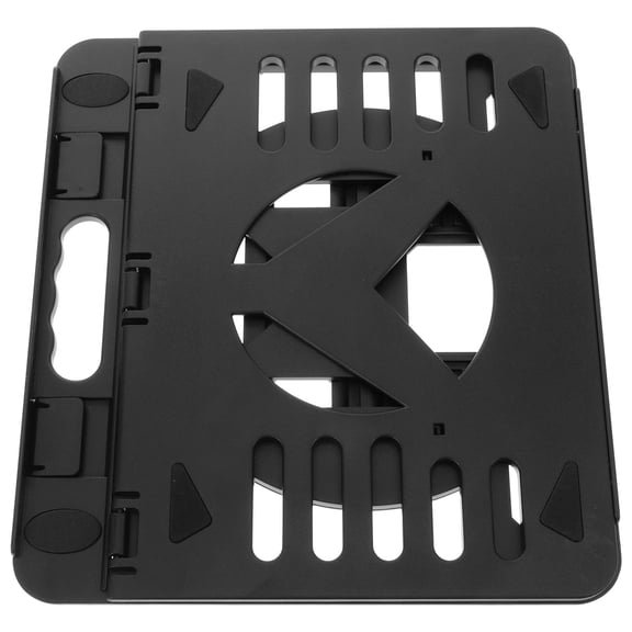 LOLIPPYY Back to School Compact Laptop Riser Stand Portable Laptop Holder Black Plastic for Office Work 1Pcs
