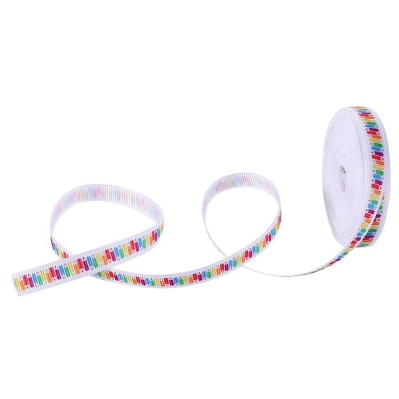 LOLIPPYY Back to School Craft Ribbon for Wreaths 1 Roll Multi Polyester Wired Edges for Decoration