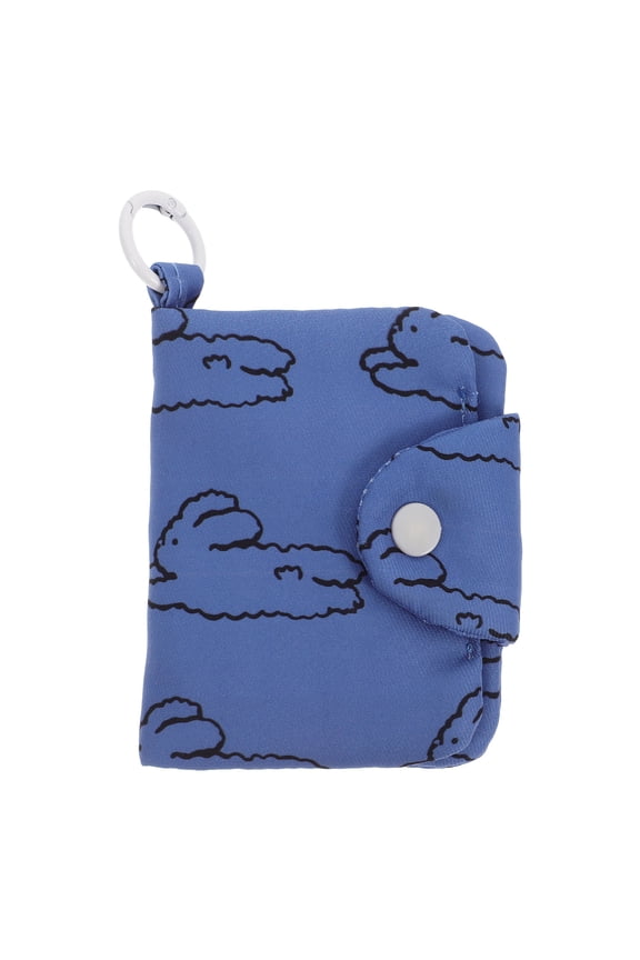 Back to School Wallet Blue Cloth Compact Storage for Women 1Pack