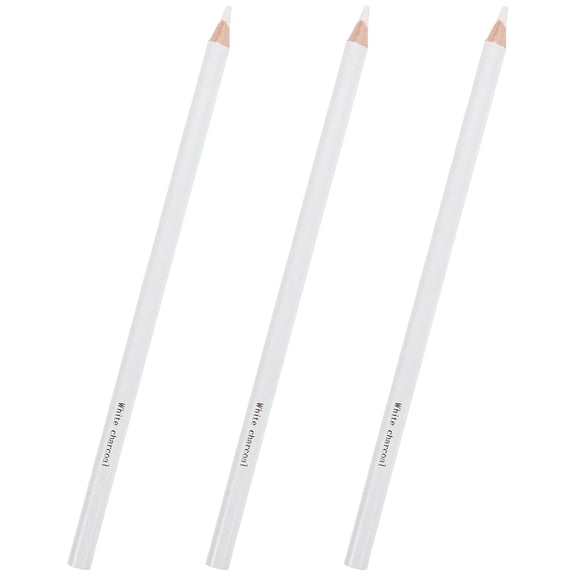 LOLIPPYY Back to School White Pencils for Drawing on Dark Paper Smooth Color 3 Pieces Assorted Color