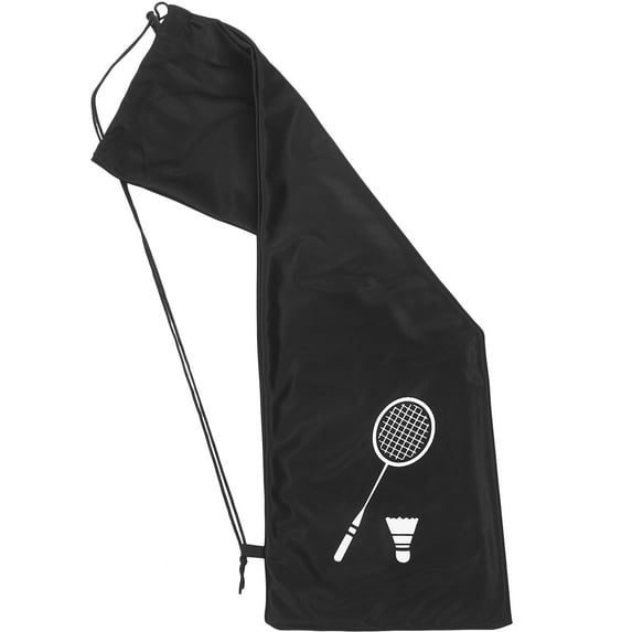 LOLIPPYY Black Thick Flannel Badminton Case with Rectangular Shape for Daily Use, 1 Piece Carrying Bag