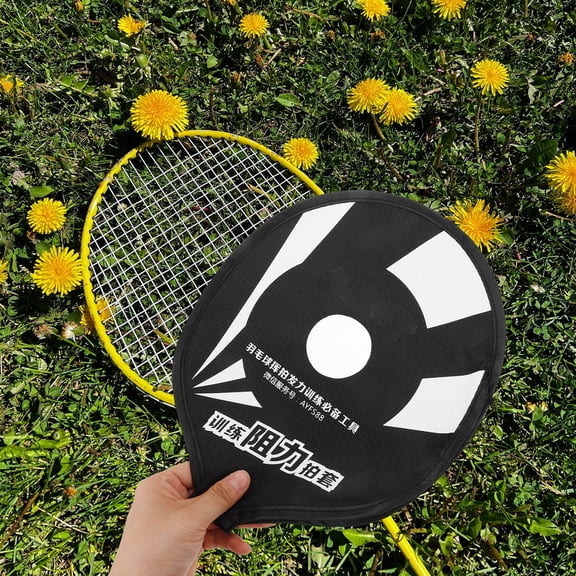 LOLIPPYY Badminton Racket Resistance Cover Black Polyester Sleeve for Wrist Strength Training