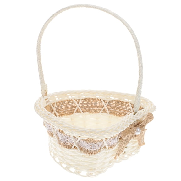 LOLIPPYY Bamboo Weave Flower Basket Storage For Birthday 1Set