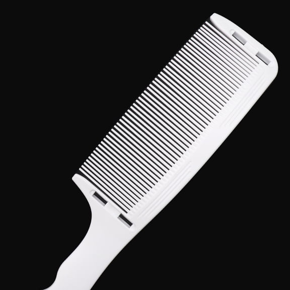 LOLIPPYY Barber Combs Haircut Guide White Resin Flat Design 1 Set for Barbers