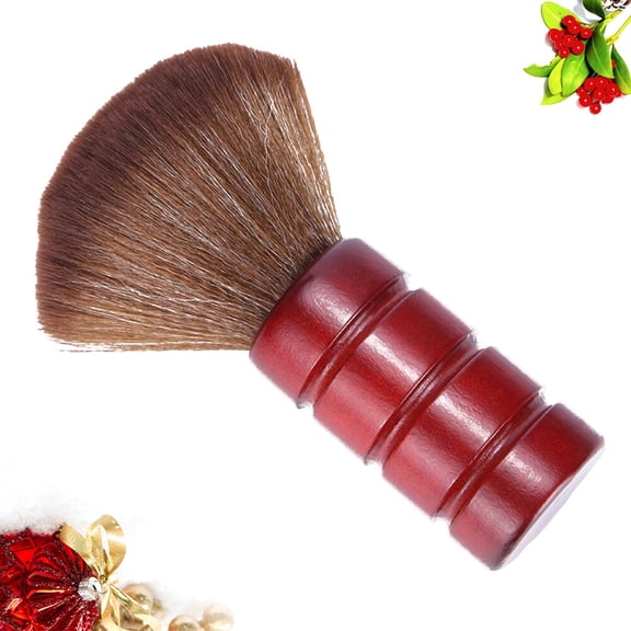 LOLIPPYY Neck Duster Barber Hairdressing Brush Red Fiber 1Set